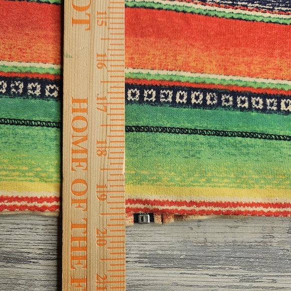 LRL Lauren Jeans Sarape Aztec Southwest Women's Full Zip Hoodie Petite Medium - Picture 12 of 12